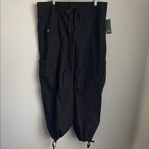 New Wild Fable Black Cargo Pants with Drawstring Size XL